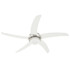 Ukrasni stropni ventilator sa svjetlom 128 cm bijeli Ukrasni stropni ventilator sa svjetlom 128 cm bijeli