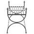 Klupa u starinskom stilu metalna 83 x 42 x 55 cm crna Klupa u starinskom stilu metalna 83 x 42 x 55 cm crna