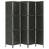 Sobna pregrada s 5 panela crna 193 x 160 cm od vodenog zumbula Sobna pregrada s 5 panela crna 193 x 160 cm od vodenog zumbula