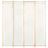 Sobna pregrada s 4 panela od tkanine 160 x 170 x 4 cm krem Sobna pregrada s 4 panela od tkanine 160 x 170 x 4 cm krem
