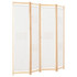Sobna pregrada s 4 panela od tkanine 160 x 170 x 4 cm krem Sobna pregrada s 4 panela od tkanine 160 x 170 x 4 cm krem