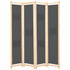 Sobna pregrada s 4 panela od tkanine 160 x 170 x 4 cm siva Sobna pregrada s 4 panela od tkanine 160 x 170 x 4 cm siva