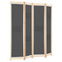Sobna pregrada s 4 panela od tkanine 160 x 170 x 4 cm siva Sobna pregrada s 4 panela od tkanine 160 x 170 x 4 cm siva