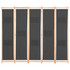 Sobna pregrada s 5 panela od tkanine 200 x 170 x 4 cm siva Sobna pregrada s 5 panela od tkanine 200 x 170 x 4 cm siva