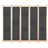 Sobna pregrada s 5 panela od tkanine 200 x 170 x 4 cm siva Sobna pregrada s 5 panela od tkanine 200 x 170 x 4 cm siva