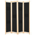 Sobna pregrada s 4 panela od tkanine 160 x 170 x 4 cm crna Sobna pregrada s 4 panela od tkanine 160 x 170 x 4 cm crna