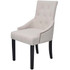 242402 Dining Chairs 2 pcs Cream Grey Fabric