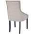242402 Dining Chairs 2 pcs Cream Grey Fabric