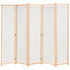 Sobna pregrada s 5 panela od tkanine 200 x 170 x 4 cm krem Sobna pregrada s 5 panela od tkanine 200 x 170 x 4 cm krem