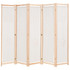 Sobna pregrada s 5 panela od tkanine 200 x 170 x 4 cm krem Sobna pregrada s 5 panela od tkanine 200 x 170 x 4 cm krem