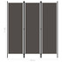 Sobna pregrada s 3 panela antracit 150 x 180 cm Sobna pregrada s 3 panela antracit 150 x 180 cm