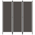 Sobna pregrada s 3 panela antracit 150 x 180 cm Sobna pregrada s 3 panela antracit 150 x 180 cm