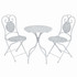 3-dijelni bistro set čelični sivo bijeli