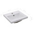 Ugradbeni umivaonik 42 x 39 x 18 cm keramički bijeli