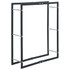 Stalak za drva za ogrjev crni 80 x 25 x 100 cm čelični