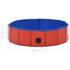 Sklopivi bazen za pse crveni 80 x 20 cm PVC Sklopivi bazen za pse crveni 80 x 20 cm PVC