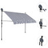 Tenda na ručno uvlačenje s LED svjetlima 250 cm plavo-bijela