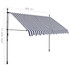 Tenda na ručno uvlačenje s LED svjetlima 300 cm plavo-bijela