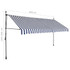 Tenda na ručno uvlačenje s LED svjetlima 400 cm plavo-bijela