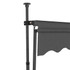 Tenda na ručno uvlačenje s LED svjetlima 150 cm antracit