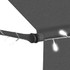 Tenda na ručno uvlačenje s LED svjetlima 150 cm antracit