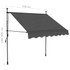 Tenda na ručno uvlačenje s LED svjetlima 150 cm antracit