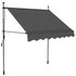 Tenda na ručno uvlačenje s LED svjetlima 200 cm antracit