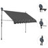 Tenda na ručno uvlačenje s LED svjetlima 250 cm antracit