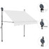 Tenda na ručno uvlačenje s LED svjetlima 150 cm krem