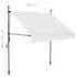 Tenda na ručno uvlačenje s LED svjetlima 200 cm krem