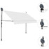 Tenda na ručno uvlačenje s LED svjetlima 250 cm krem