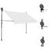 Tenda na ručno uvlačenje s LED svjetlima 300 cm krem