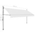 Tenda na ručno uvlačenje s LED svjetlima 350 cm krem