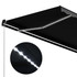Tenda na ručno uvlačenje s LED svjetlima 350 x 250 cm antracit