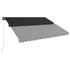 Tenda na ručno uvlačenje s LED svjetlima 450 x 300 cm antracit
