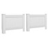 vidaXL Pokrovi za radijator 2 kom bijeli 112 x 19 x 81,5 cm MDF