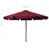 Vrtni suncobran s drvenom šipkom 330 cm bordo