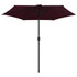 Vrtni suncobran s aluminijskom šipkom 270 x 246 cm bordo Vrtni suncobran s aluminijskom šipkom 270 x 246 cm bordo