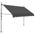 Tenda na ručno uvlačenje s LED svjetlima 300 cm antracit
