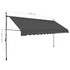Tenda na ručno uvlačenje s LED svjetlima 350 cm antracit