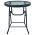3-dijelni bistro set sivi čelični