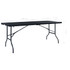 Sklopivi vrtni stol crni 180 x 75 x 72 cm HDPE imitacija ratana Sklopivi vrtni stol crni 180 x 75 x 72 cm HDPE imitacija ratana