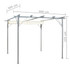 Pergola s pomičnim krovom krem bijela 3 x 3 m čelična
