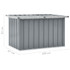 Vrtna kutija za pohranu siva 109 x 67 x 65 cm