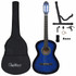 12-dijelni set klasične gitare za početnike plavi 4/4 39" 12-dijelni set klasične gitare za početnike plavi 4/4 39"