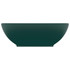 Luksuzni ovalni umivaonik mat tamnozeleni 40 x 33 cm keramički