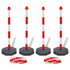Set od 4 stupa i 2 plastična lanca po 10 m Set od 4 stupa i 2 plastična lanca po 10 m