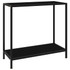 Konzolni stol crni 80 x 35 x 75 cm od kaljenog stakla Konzolni stol crni 80 x 35 x 75 cm od kaljenog stakla