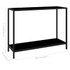 Konzolni stol crni 100 x 35 x 75 cm od kaljenog stakla Konzolni stol crni 100 x 35 x 75 cm od kaljenog stakla
