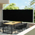 Uvlačiva bočna tenda za terasu 600 x 160 cm crna